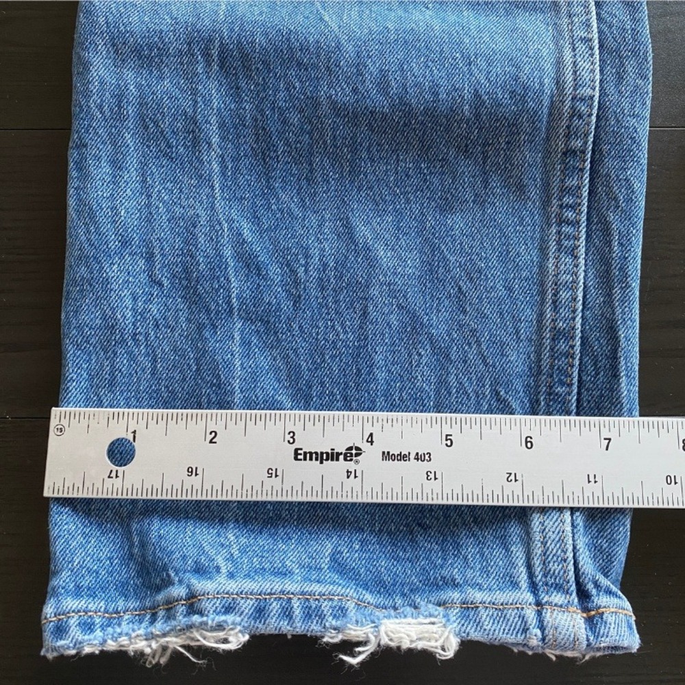 Abercrombie & Fitch Jeans Womens 6 Blue 90s Straight Ultra High Rise Distressed - Picture 8 of 9